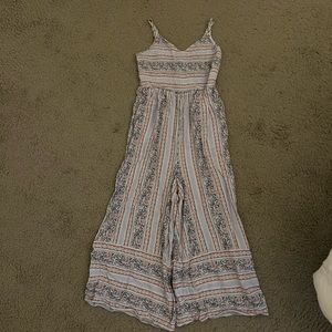 American Eagle Smocked Culotte Jumpsuit